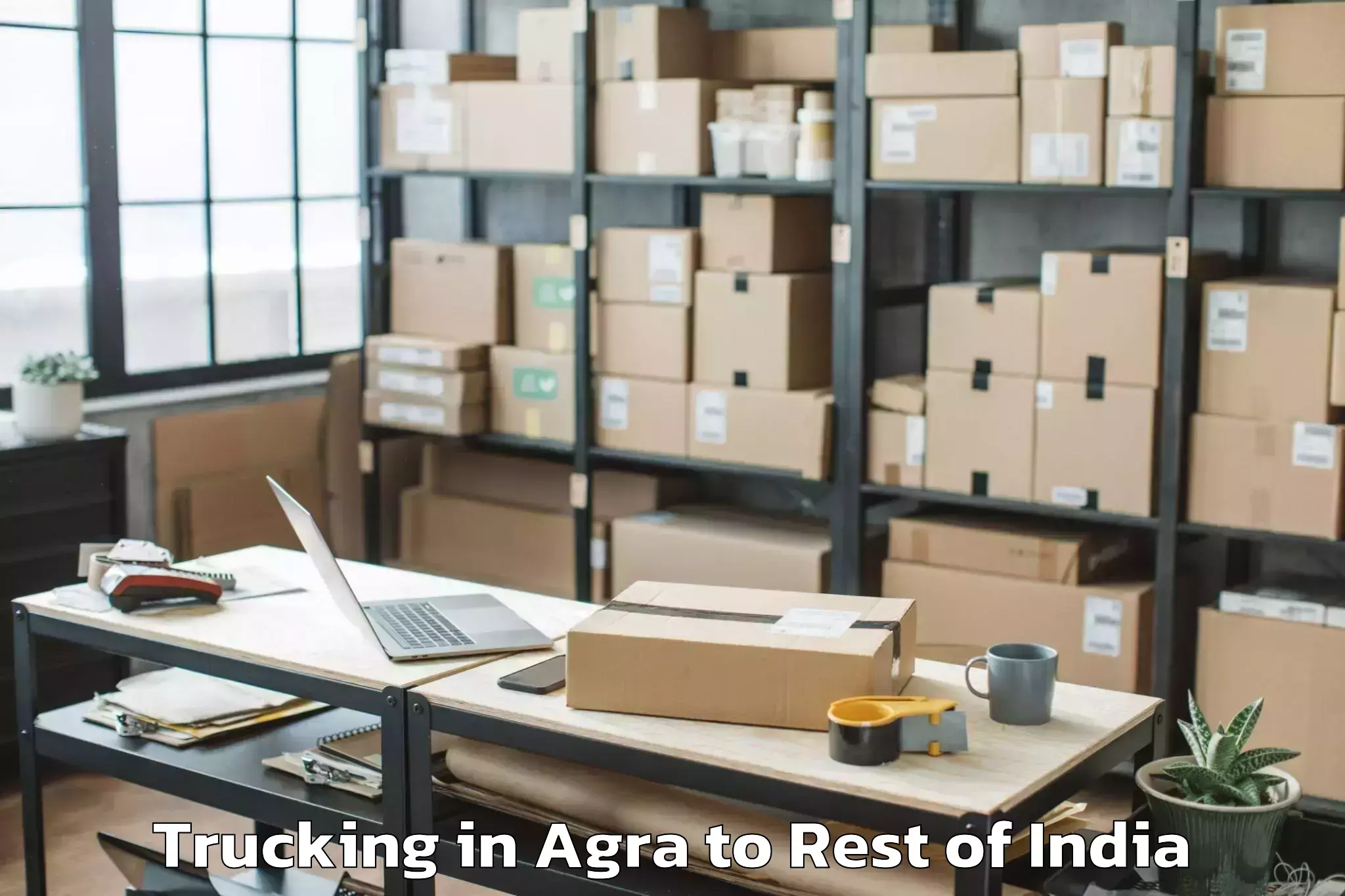 Top Agra to Pulwama Trucking Available